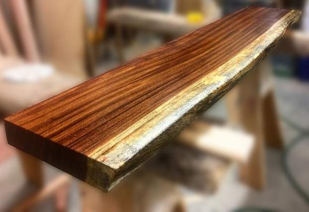 Bring Out the Shine! Parota Mantel with Clear Finish