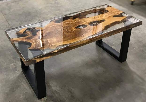 Epoxy Olive Wood Table