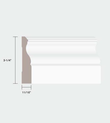 00309 Colonial 3-1/4" Casing Primed Finger Jointed Pine