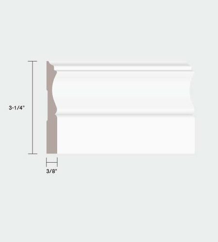 01653 3-1/4" Baseboard MDF