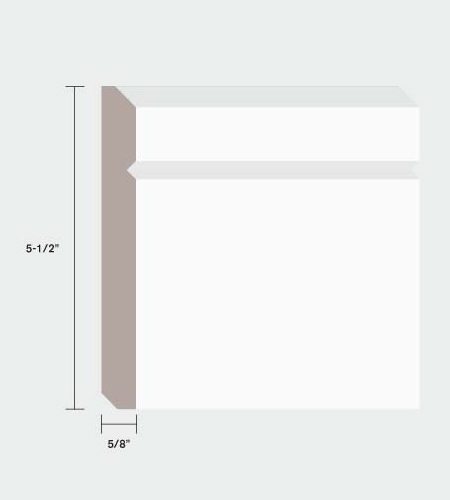 03749 5-1/2" Modern Baseboard MDF