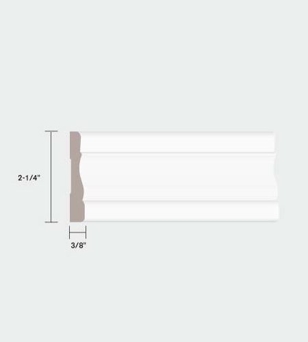 04356 2-1/4" Casing Vinyl Wrapped MDF