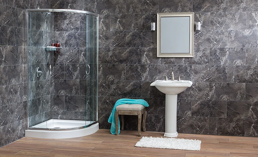 Dumawall Dark Gray Slate Waterproof PVC Tiles - Windsor Plywood