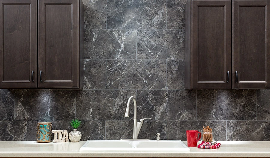Dumawall Dark Gray Slate Waterproof PVC Tiles - Windsor Plywood