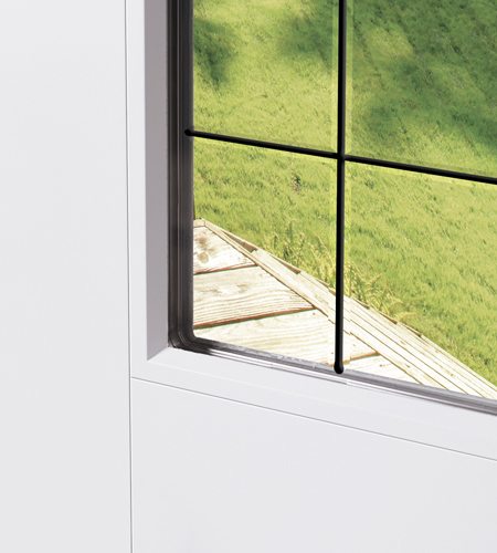Vista Grande Flush Glazed Fiberglass Exterior Entry Door