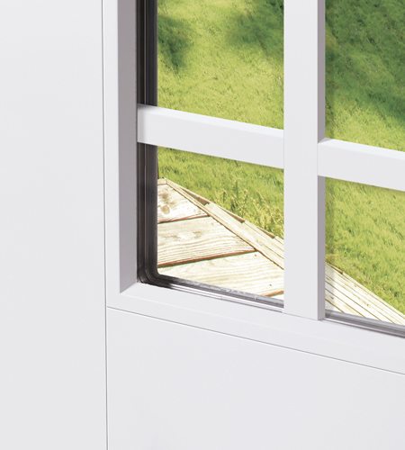 Vista Grande Flush Glazed Fiberglass Exterior Entry Door