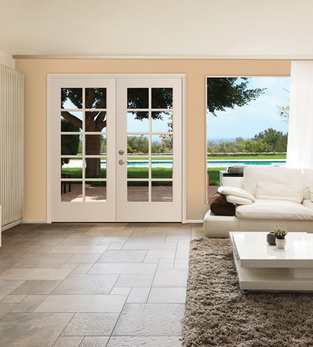 Vista Grande Flush Glazed Fiberglass Exterior Entry Door