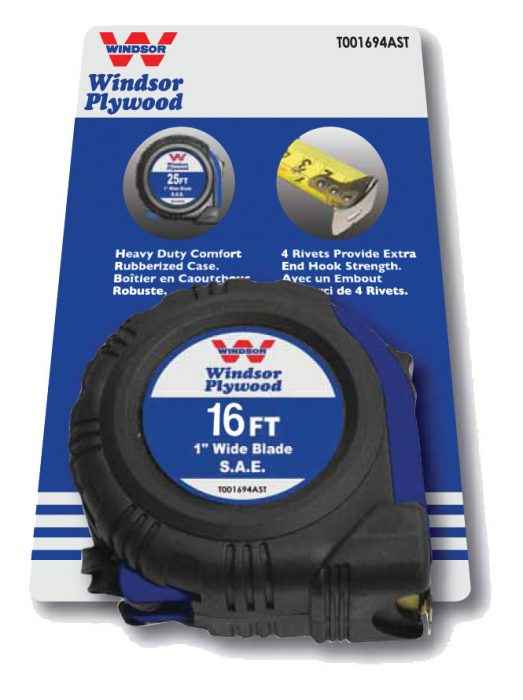 430-0150 16FT Windsor Brand Tape Measure