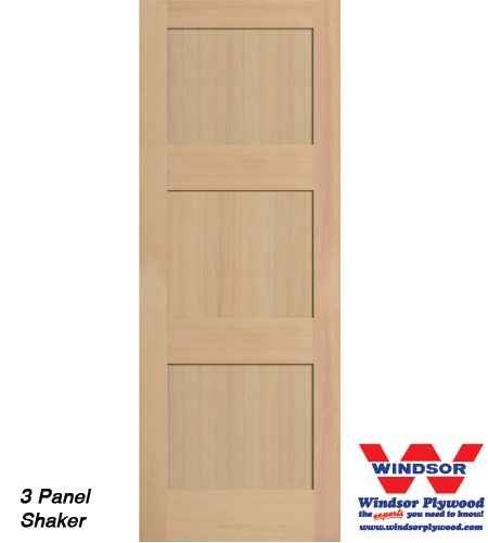 Interior Masonite Hemlock 3-Panel Shaker Door